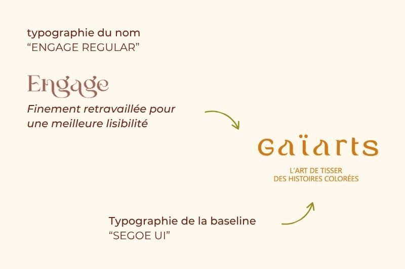 Bijoux artisanaux - typo logo gaiarts colors