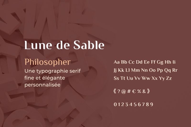 lune de sable logo typographique fin et élégant